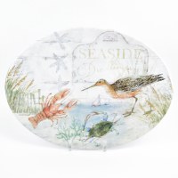 9" x 16" Oval Melamine Shorebird and Lobster Platter 9" x 16" Oval Melamine Shorebird and Lobster Platter