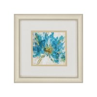 12" Square Blue Infusion 1 Framed Print Under Glass