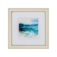 12" Square Ocean Break 1 Framed Print Under Glass