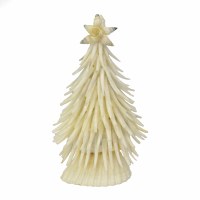 5" White Glitter Tusk Sea Shell Christmas Tree Decoration