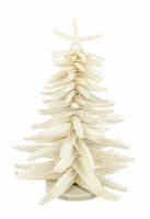 11" Medium Distressed White Finish Starfish Tree