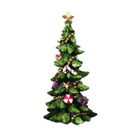 6"  Green Christmas Tree with 5 Pointed Star Figurine