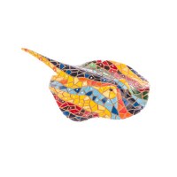 8" Multicolor Mosaic Stingray Figurine