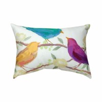 13" x 18" Multicolor Birdsong Pillow