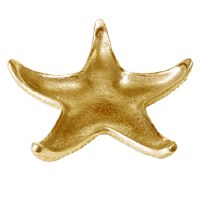 8" Gold Metal Starfish Dish