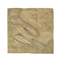 10" Square Natural Wooden Crab Decorative Wall Plaque