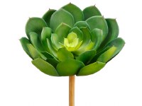 8" Faux Green Soft Artificial Echeveria Succulent Spray