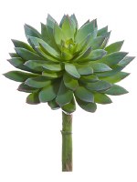 8" Faux Green and Gray Artificial Echeveria Spray