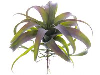 11" Faux Gray and Green Artificial Tillandsia Succulent Spray