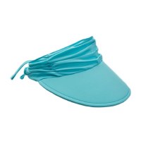 4" Aqua Lycra Fabric Visor with Buoyant Brim