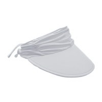 4" White Lycra Fabric Visor with Buoyant Brim