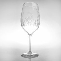 18 fl oz. Etched Heron All Purpose Wine Glass