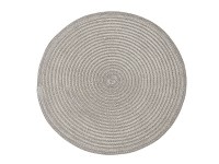 15" Round Gray Urban Woven Placemat