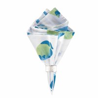 20" Square White, Blue and Green Island Bay Cloth Napkin