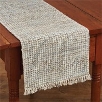 13" x 36" Gray Multicolor Sandy Shores Woven Runner