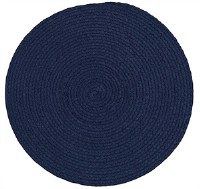 15" Round Navy Essex Cloth Placemat