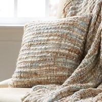 18" Square Beige and Mist Chunny Pillow
