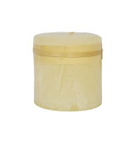 4" x 4" Melon White Unscented Pillar Candle