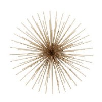 24" Gold Metal Spikey Tube Orb Wall Art Plaque