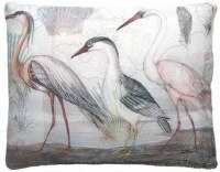 18" Square 3 Herons Marching Decorative Pillow