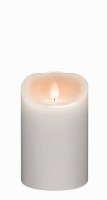 3" x 5" White Flameless Mirage Pillar with Programmable Timer