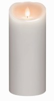 3" x 9" White Flameless Mirage Pillar with Programmable Timer