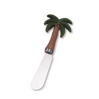 5" Green and Brown Palm Tree Cheese Spreader