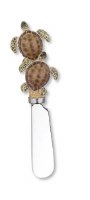 5" Brown and Green Turtle Cheese Spreader
