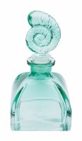 5.5" Small Glass Green Bottle with Shell Stopper