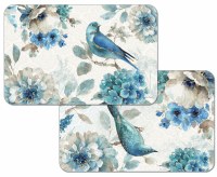 11" x 17" Indigold Bird with Flowers Reversible Microban Placemat