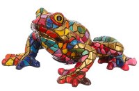 5" Gold and Multicolor Mosaic Frog