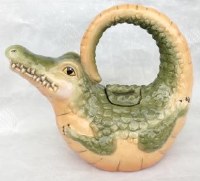 7" Ceramic Alligator Teapot