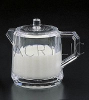 4" Clear Acrylic Creamer Dispenser with Lid