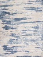 4' x 3' Gray and Blue Landscape Generations Collection Rug