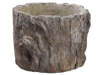 3" Round Cement Trunk Planter