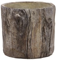 7" Round Cement Trunk Planter