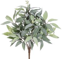 18" Faux Green and Frosted Seed Eucalyptus Leaf Bush