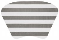 11" x 18" Gray Cabana Stripe Wedge Placemat