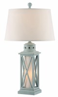 31" Glacier Blue Lantern Night Light Table Lamp