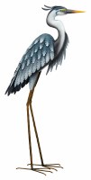 42" Metal Blue Heron