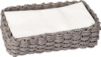 9" x 6" Gray Woven Guest Towel Holder