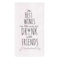 27" x 18" Best Wines and Friends Kitchen Towel
