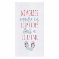 27" x 18" Memories Made in Flip Flops Kitchen Towel