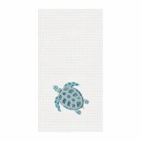 27" x 18" Blue and Green Sea Turtle Kitchen Towel