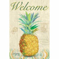 18" x 13" Mini Welcome Pineapple Flag