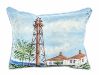 11" x 13' Small Sanibel Island Lighthouse Indoor and Outdoor Pillow