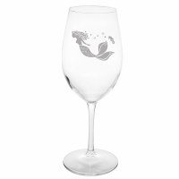 18 fl oz Etched Mermaid Wine Glass