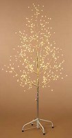 48" Lighted Silver Branch Tree