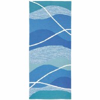 2 ft. 2 in. x 5 ft. Blue and Green Tranquility Bay Runner