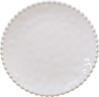 8" Round Cream Beaded Rim Salad Plate